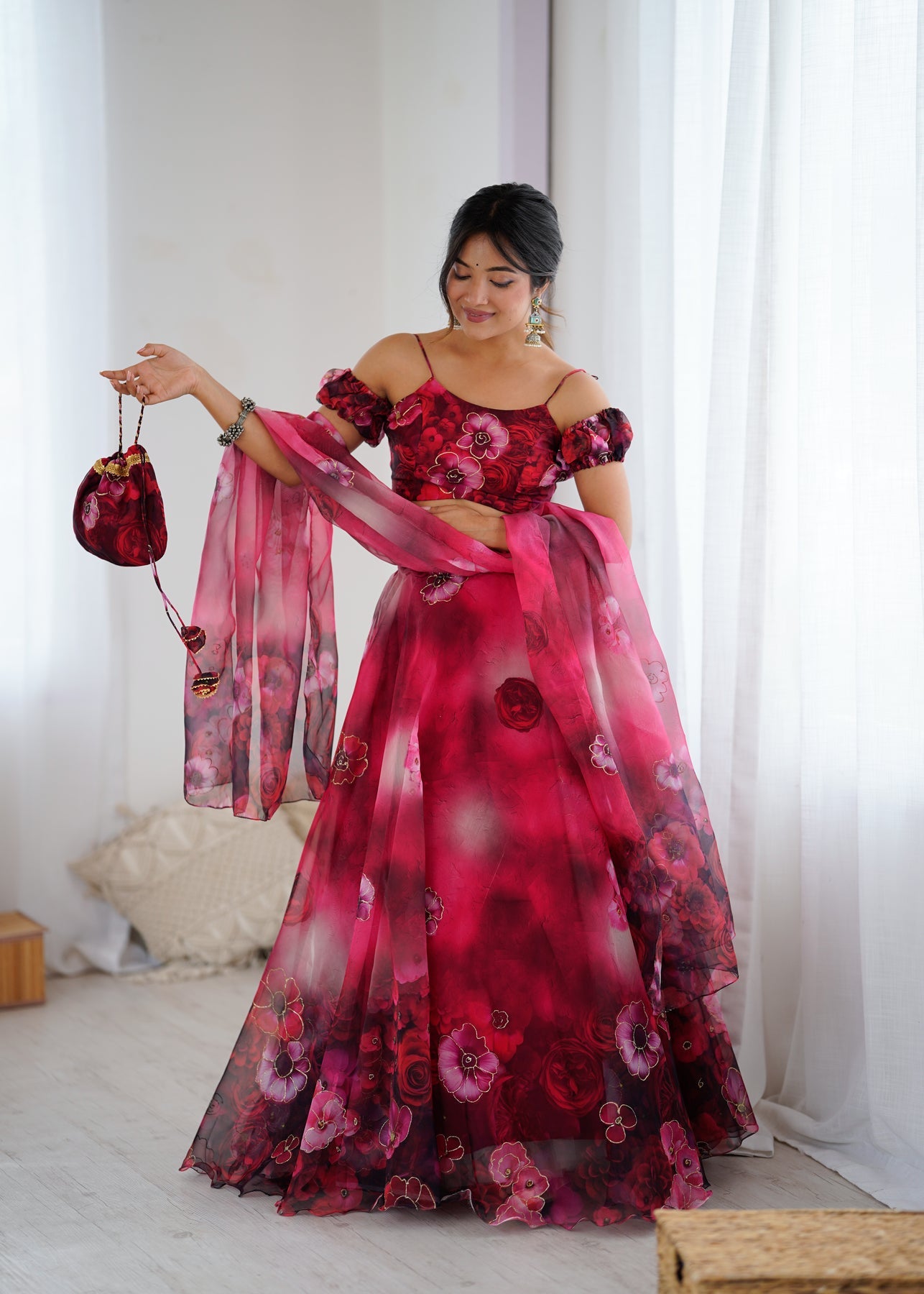 Party Wear Dream Organza Silk Full Stitched Lehenga For Women | Wedding Outfits For Women