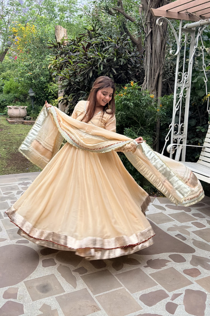 Elegant Chiku Flared Anarkali Suit Set For Women | Wedding, Party & Festive Wear