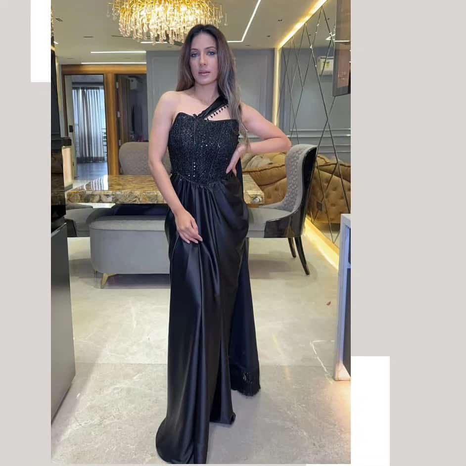 Partywear Black Ready To Wear Saree Gown For Women | Ready To Wear Saree For Wedding