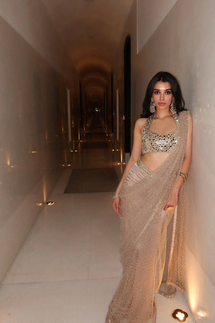 Premium Net Readymade Saree for Wedding & Reception For Women