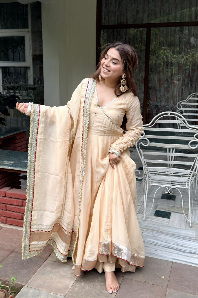 Elegant Chiku Flared Anarkali Suit Set For Women | Wedding, Party & Festive Wear