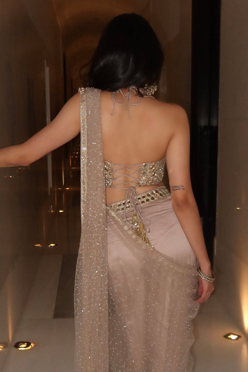 Premium Net Readymade Saree for Wedding & Reception For Women
