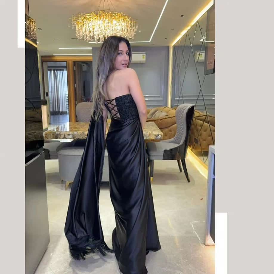 Partywear Black Ready To Wear Saree Gown For Women | Ready To Wear Saree For Wedding