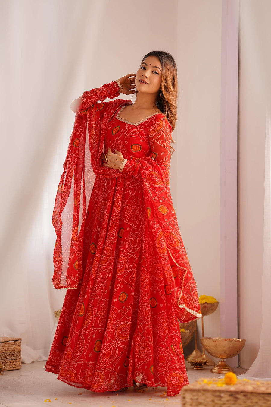 Wedding Wear Red Anarkali Suit