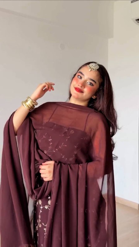 Wine Party Wear Anarkali Palazzo Suit Set for Women | Festive & Wedding Wear for Women