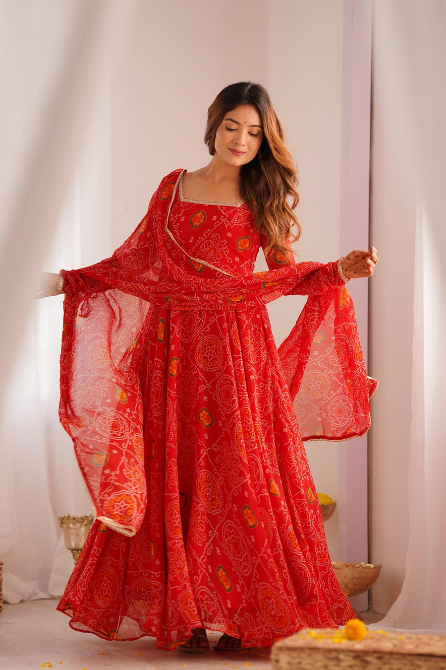 Wedding Wear Red Anarkali Suit