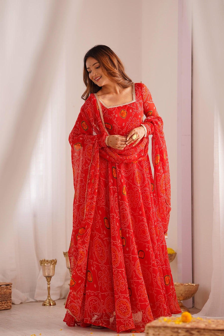 Wedding Wear Red Anarkali Suit
