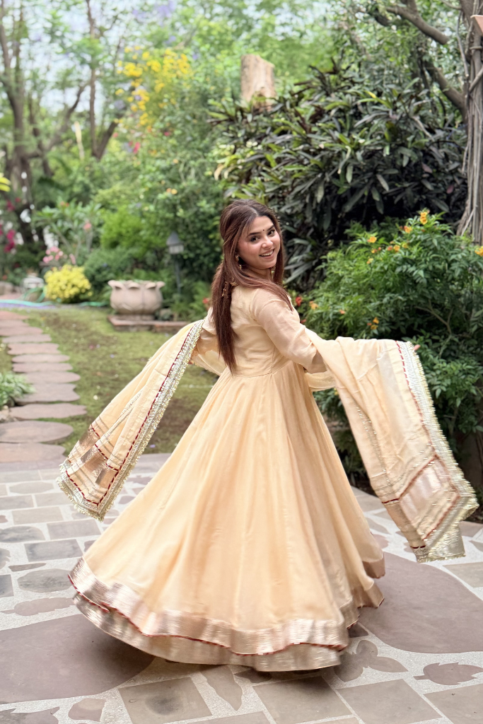 Elegant Chiku Flared Anarkali Suit Set For Women | Wedding, Party & Festive Wear