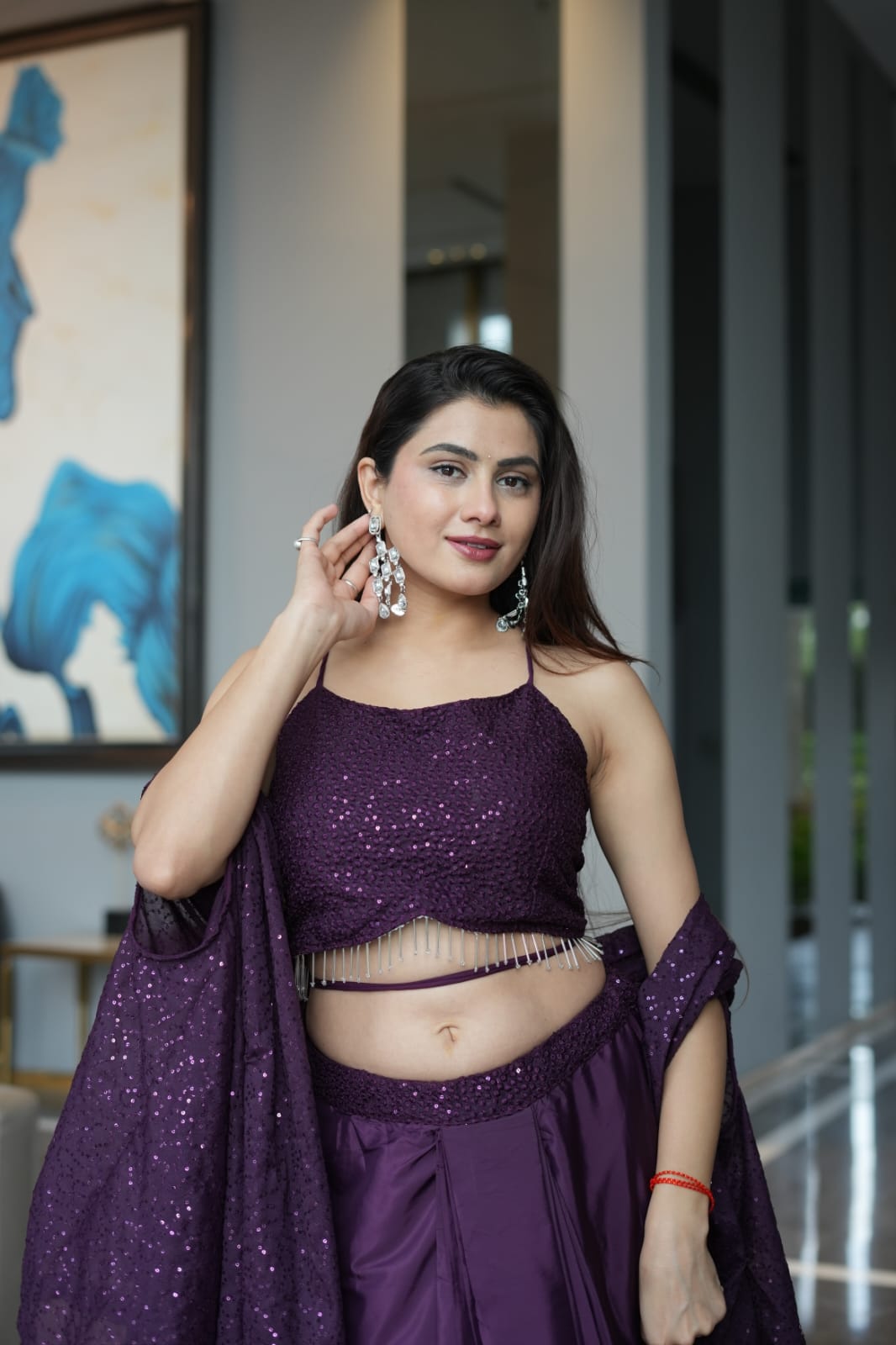Modern Chic Wine Indo Western Dhoti Suit With Shrug | Indo Western Dress For Women