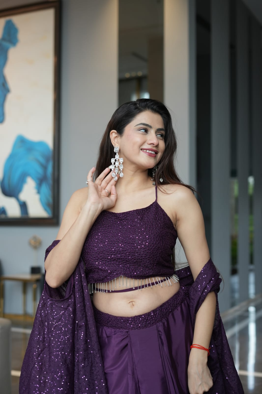 Modern Chic Wine Indo Western Dhoti Suit With Shrug | Indo Western Dress For Women