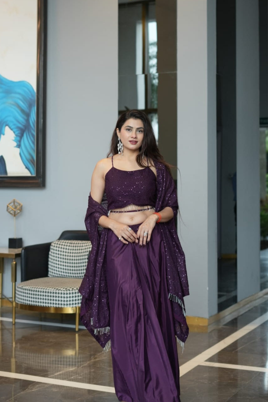 Modern Chic Wine Indo Western Dhoti Suit With Shrug | Indo Western Dress For Women