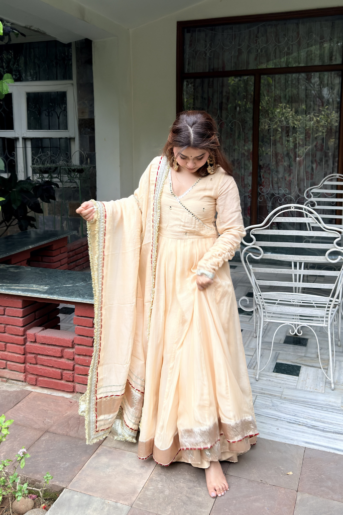 Elegant Chiku Flared Anarkali Suit Set For Women | Wedding, Party & Festive Wear