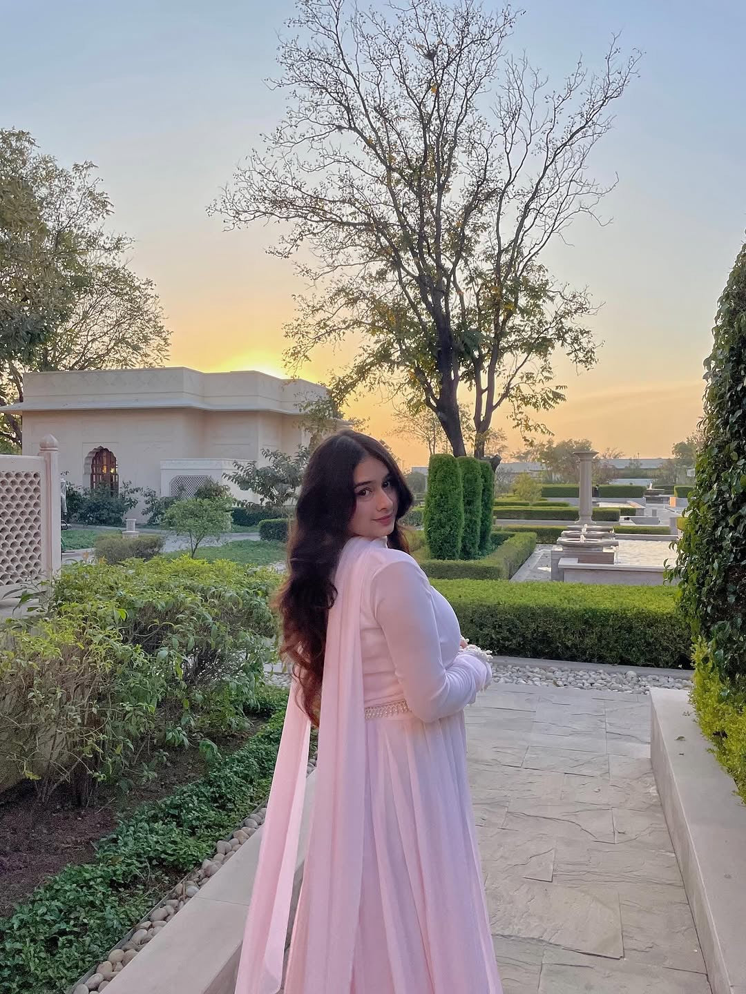 Blush Pink Jacket Style Anarkali Suit For Women