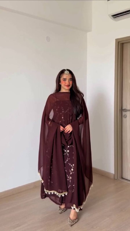 Wine Party Wear Anarkali Palazzo Suit Set for Women | Festive & Wedding Wear for Women