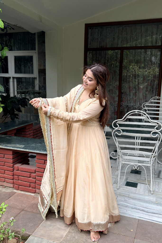 Elegant Chiku Flared Anarkali Suit Set For Women | Wedding, Party & Festive Wear