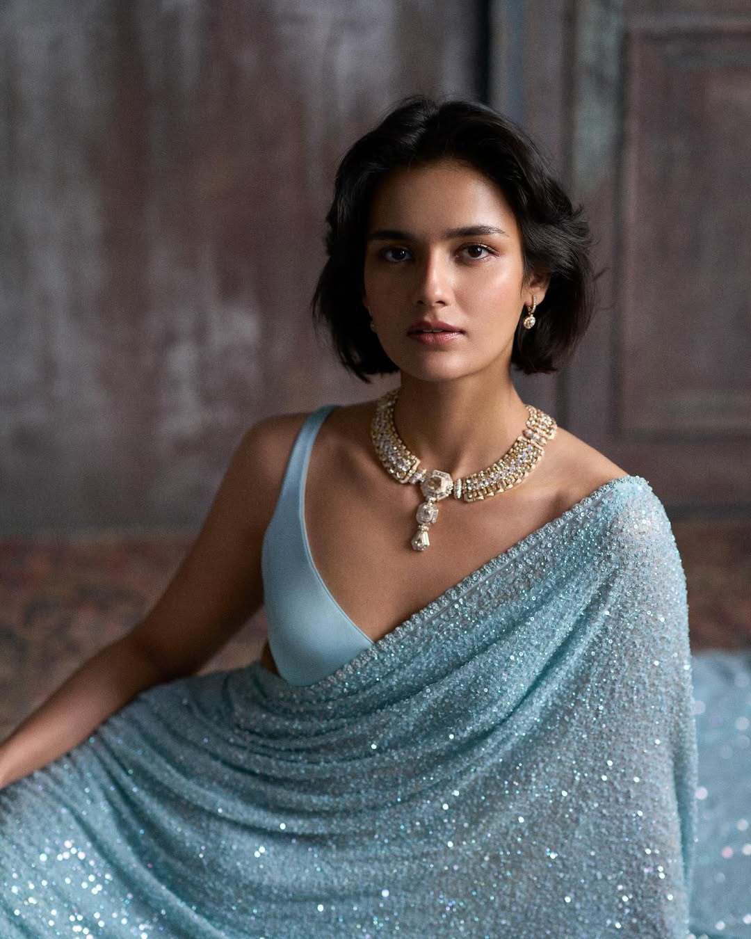 Bollywood Style Sequin Saree for Women