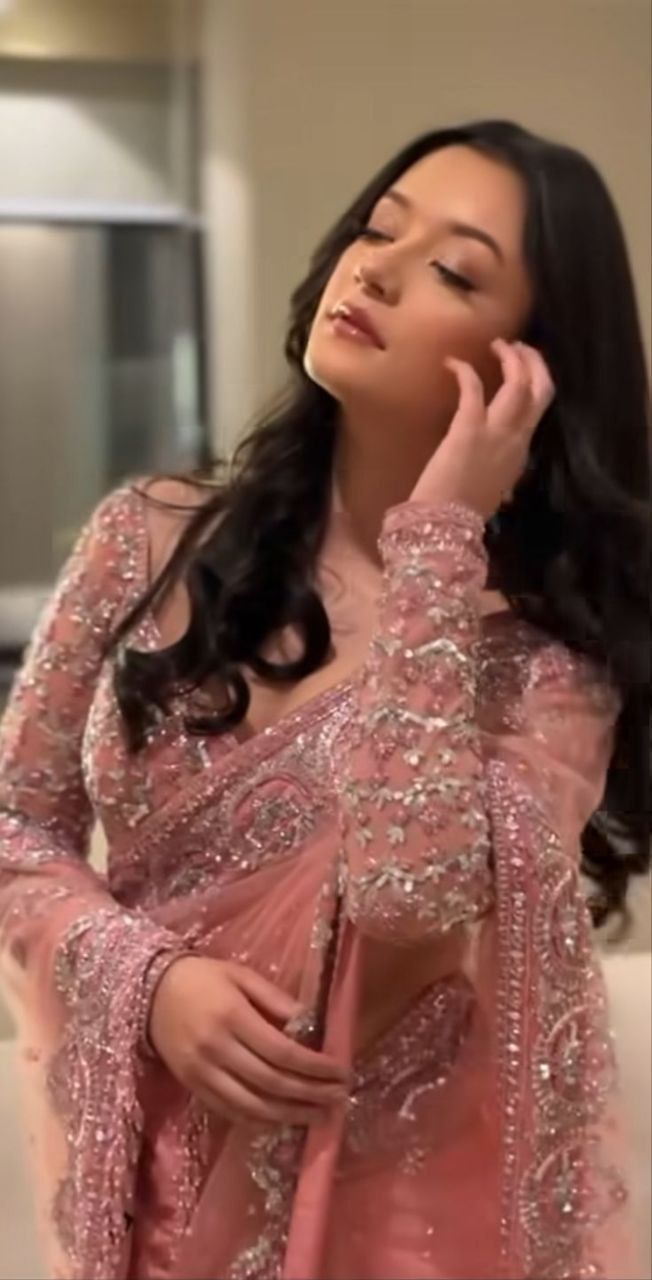 Designer Butterfly Net Saree with Embroidery & Sequin Work – Lightweight Party Wear