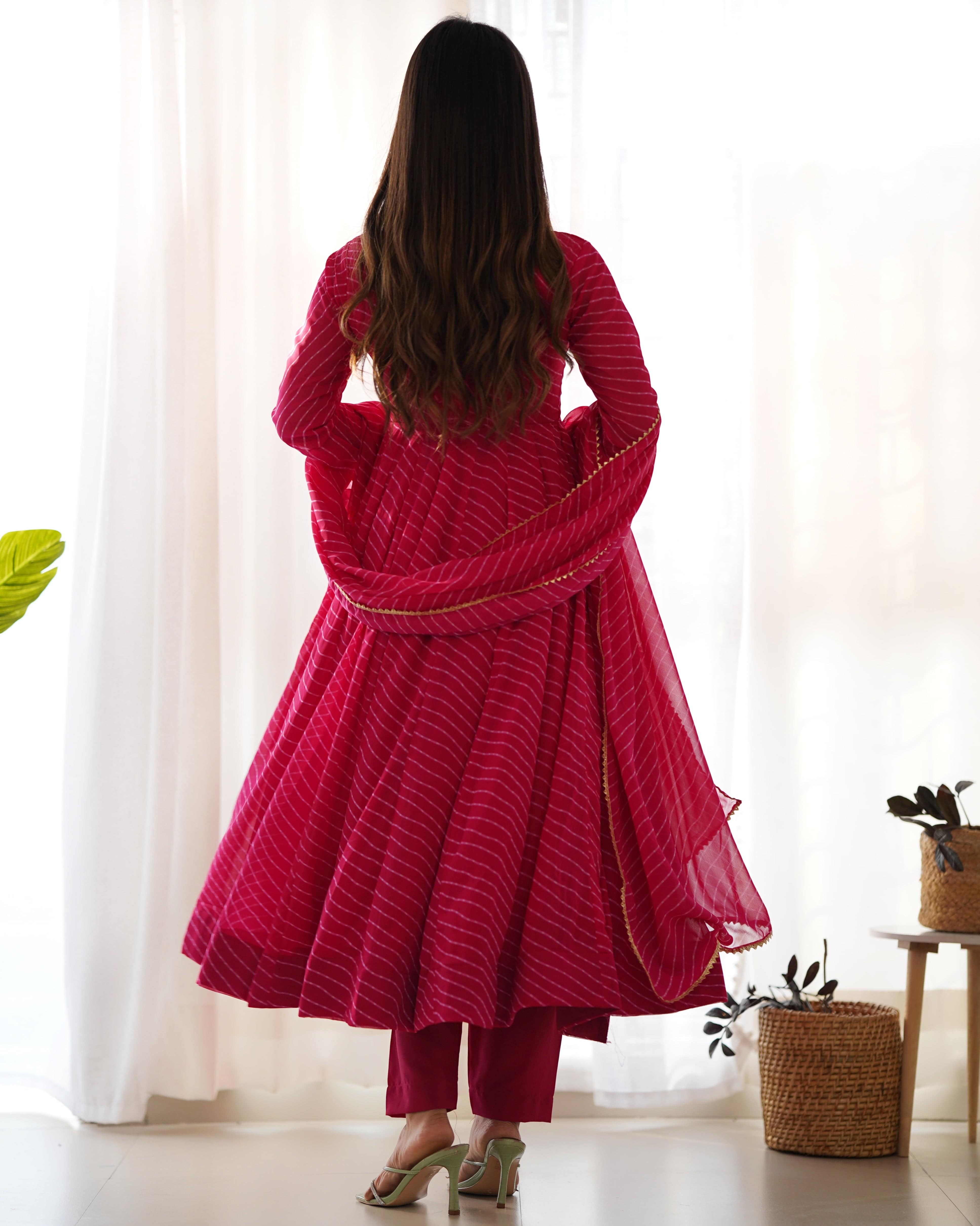 Splendid Faux Georgette Printed Fully Stitched Anarkali Pant Suit - Ethnicwish