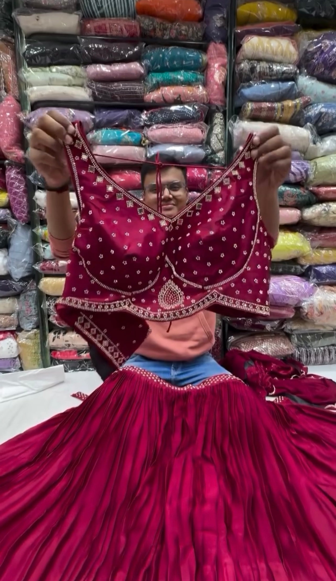 Trending Satin Silk Lehenga Choli with Stone & Real Mirror Work