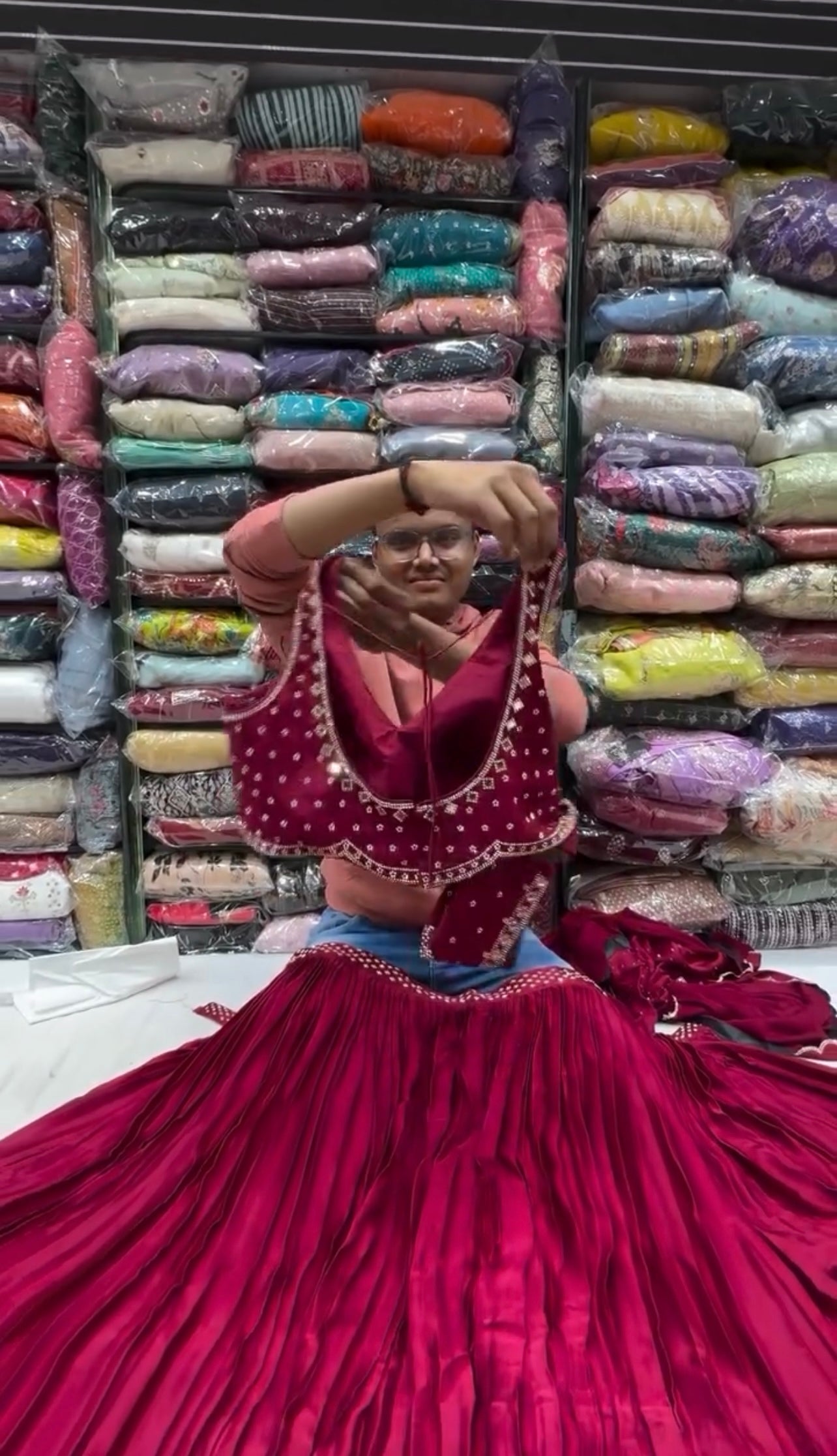 Trending Satin Silk Lehenga Choli with Stone & Real Mirror Work