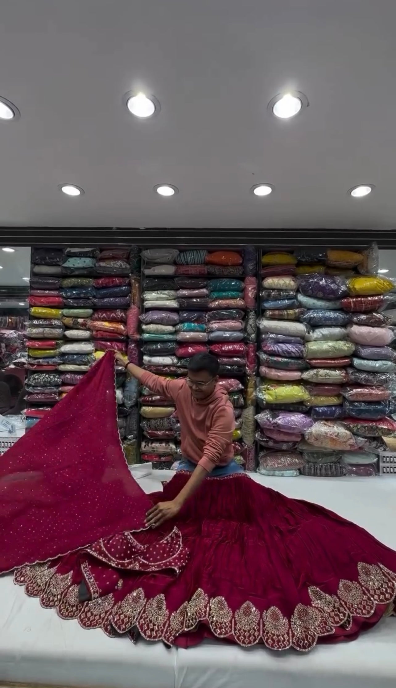 Trending Satin Silk Lehenga Choli with Stone & Real Mirror Work