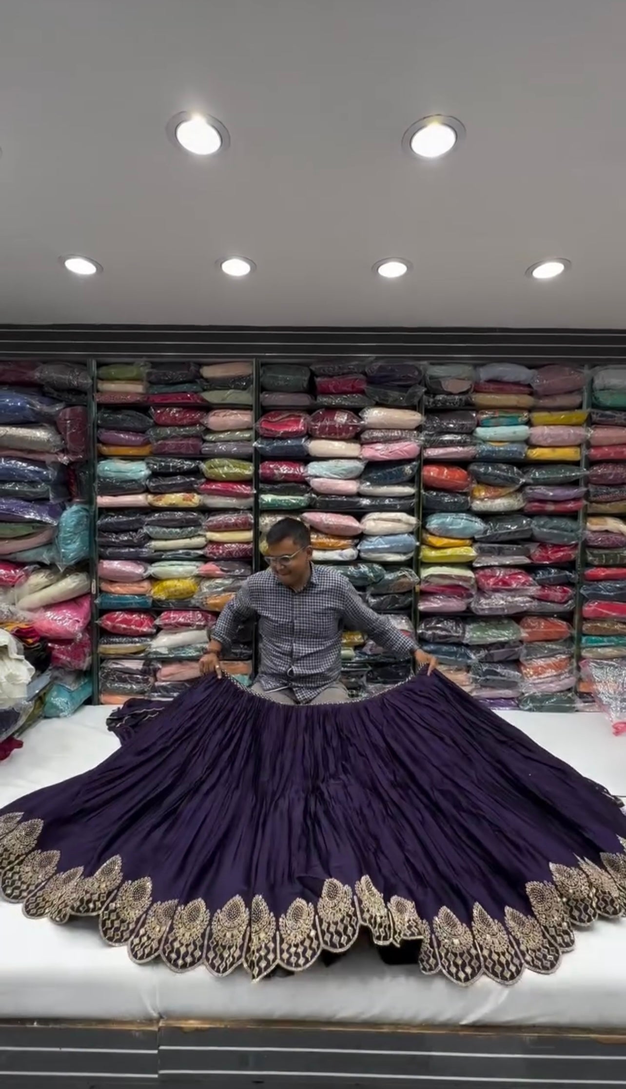 Trending Satin Silk Lehenga Choli with Stone & Real Mirror Work