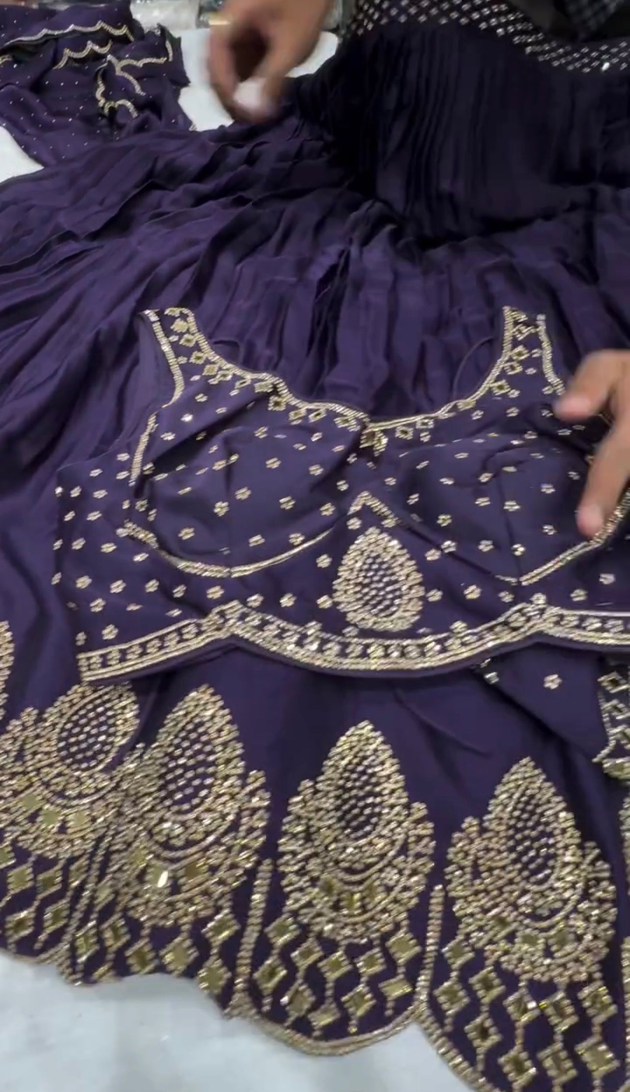 Trending Satin Silk Lehenga Choli with Stone & Real Mirror Work