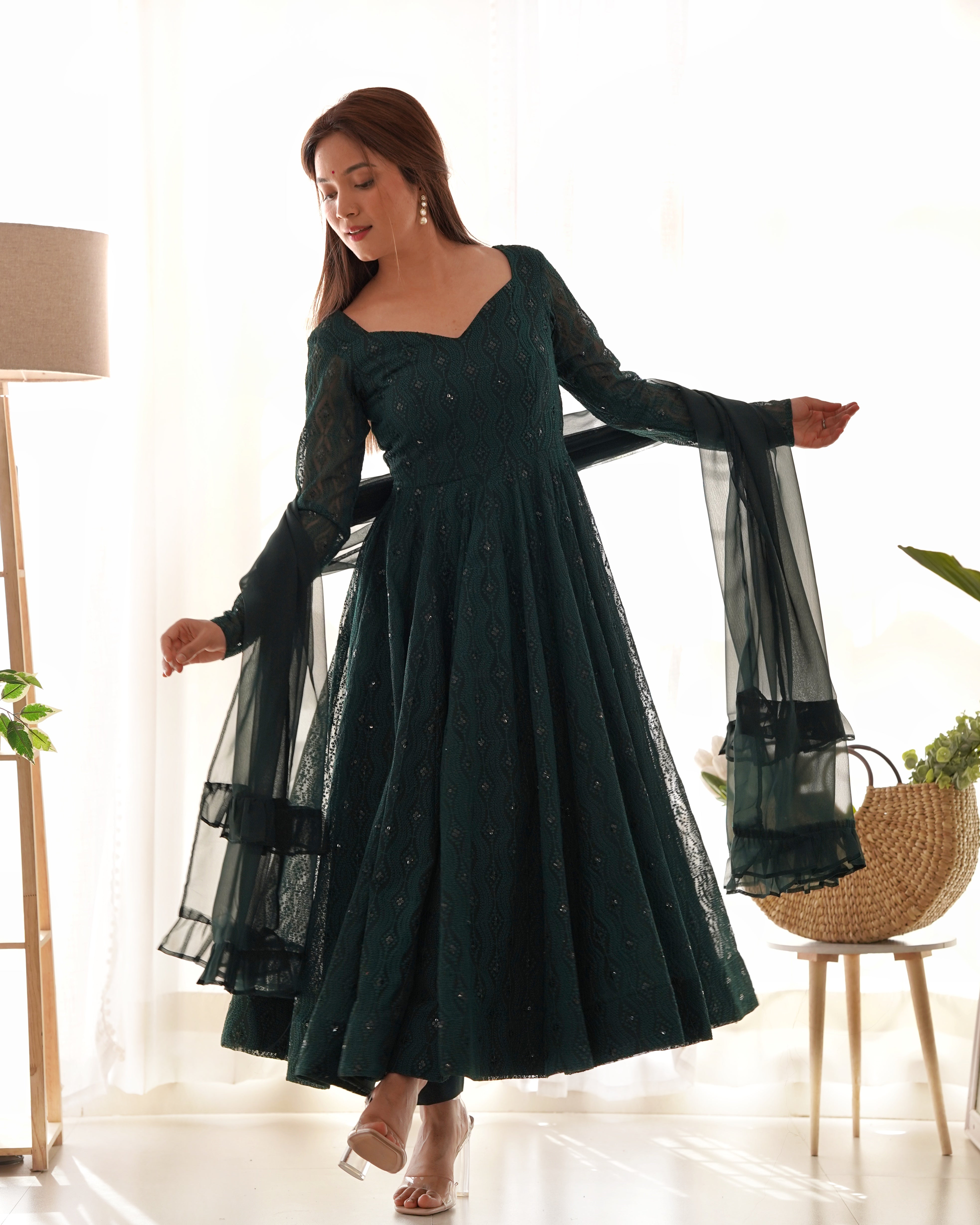 Festive Ivory Reverie of Timeless Beauty and Grace Suits