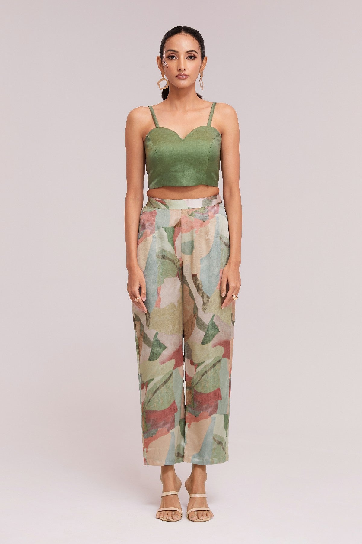 Elegant Multicolor Modal Satin Co-Ord Set