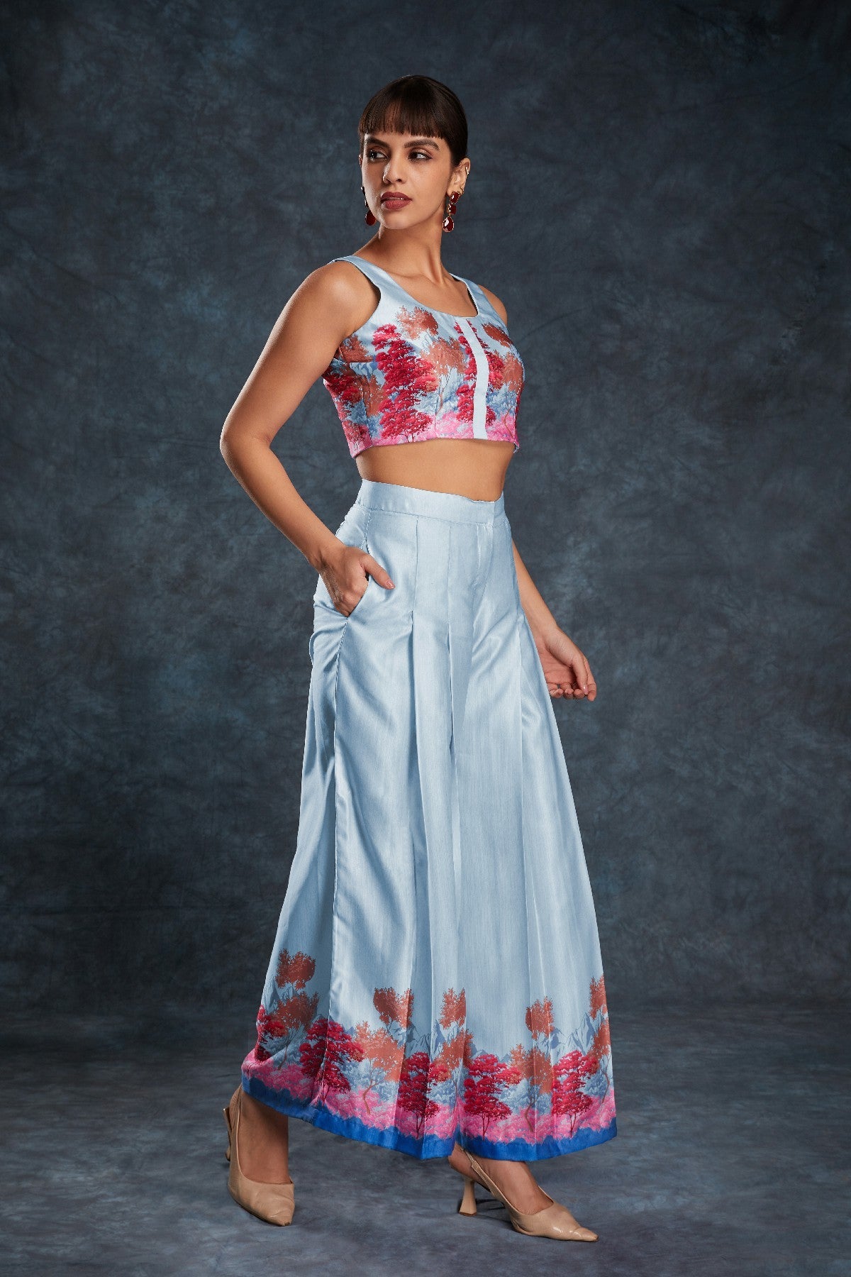 Sky Blue Satin Co-Ord Set – Luxe Comfort Meets Everyday Chic