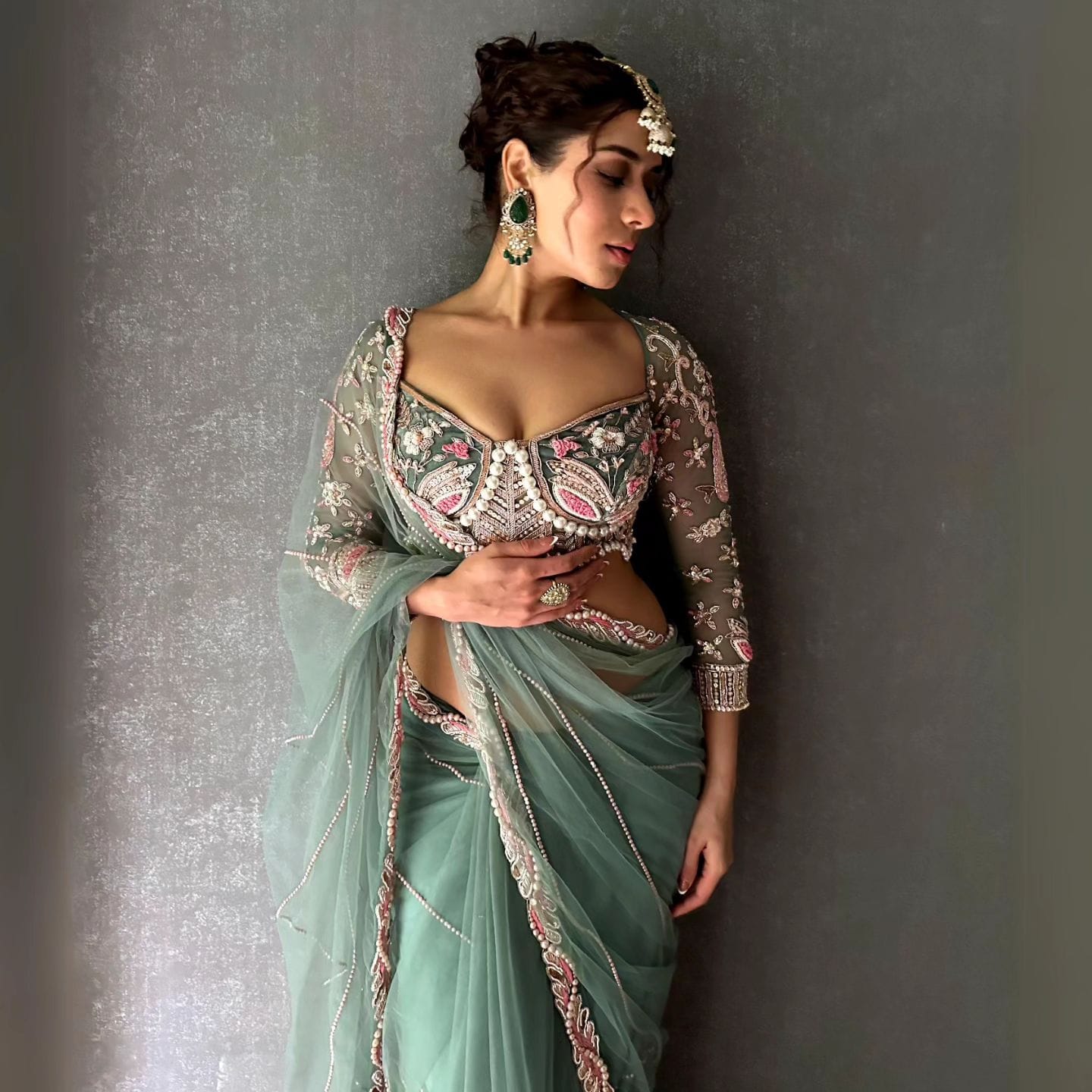 Function Wear Aqua Radiance Saree