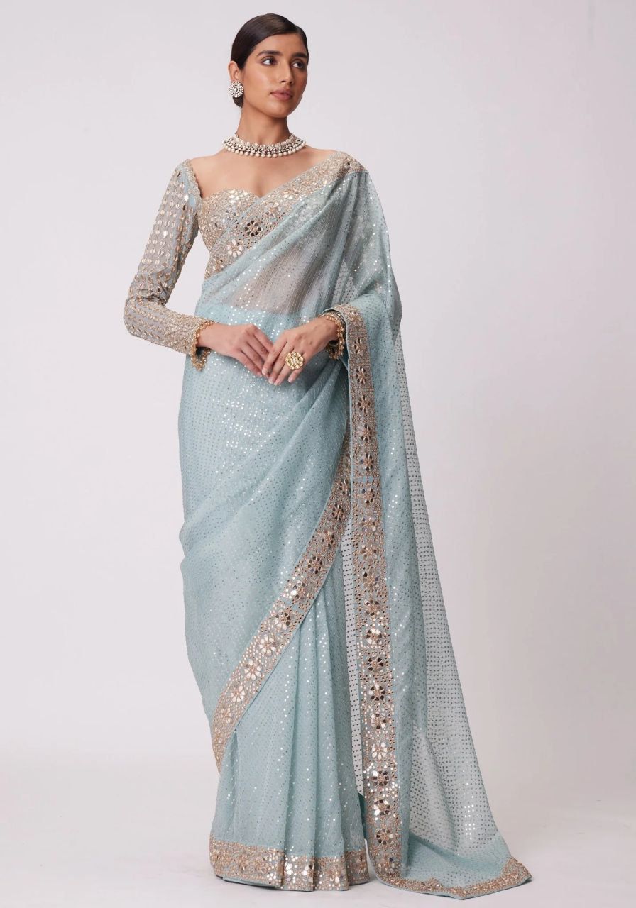 Party Wear Mirror Mystique Saree