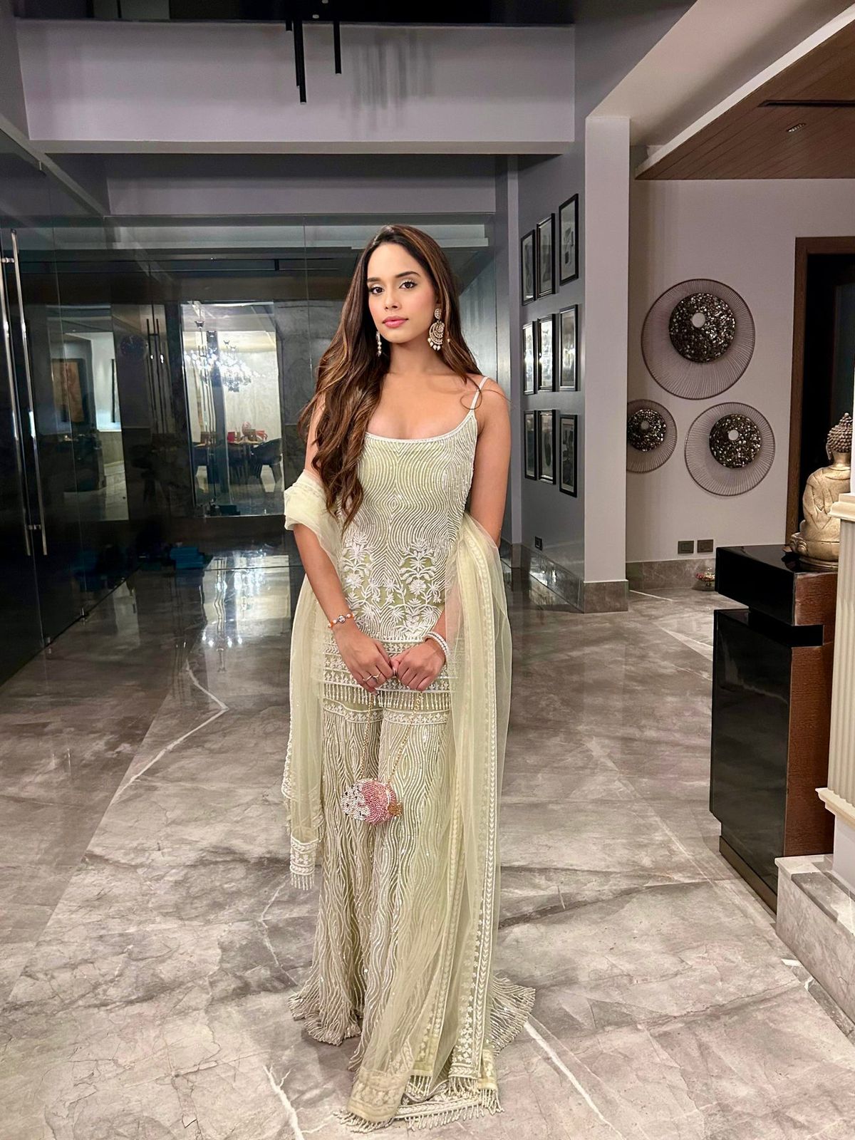 Festive Shamreen Spark Sharara Set