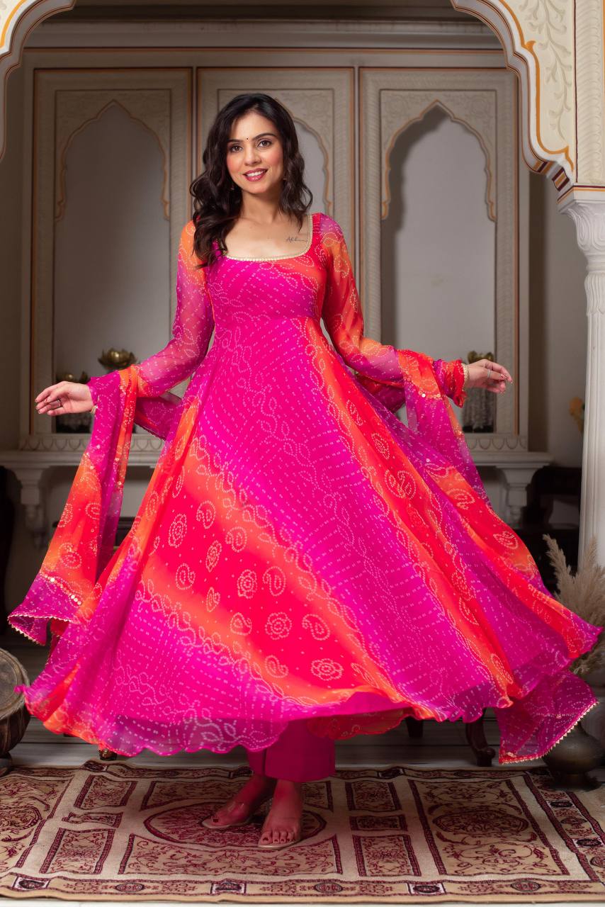 Premium Anarkali Suit Set with Dupatta & Pant – Festive & Wedding Collection
