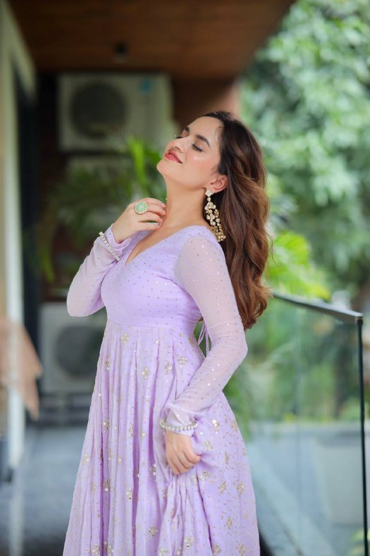 Wedding Wear Lavender Sequin Zari Embroidered Anarkali Suit Set for Women with Dupatta
