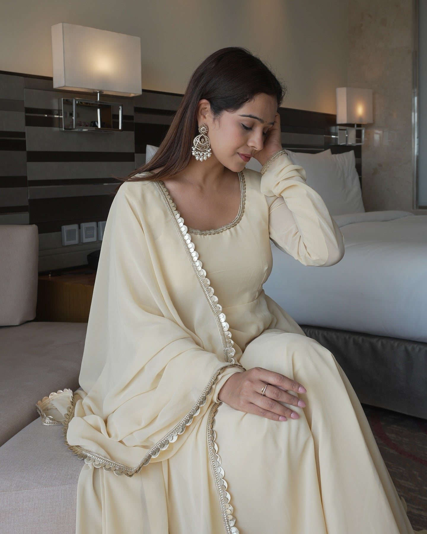 Elegant Party Wear Georgette Anarkali Kurta Set with Dupatta for Women
