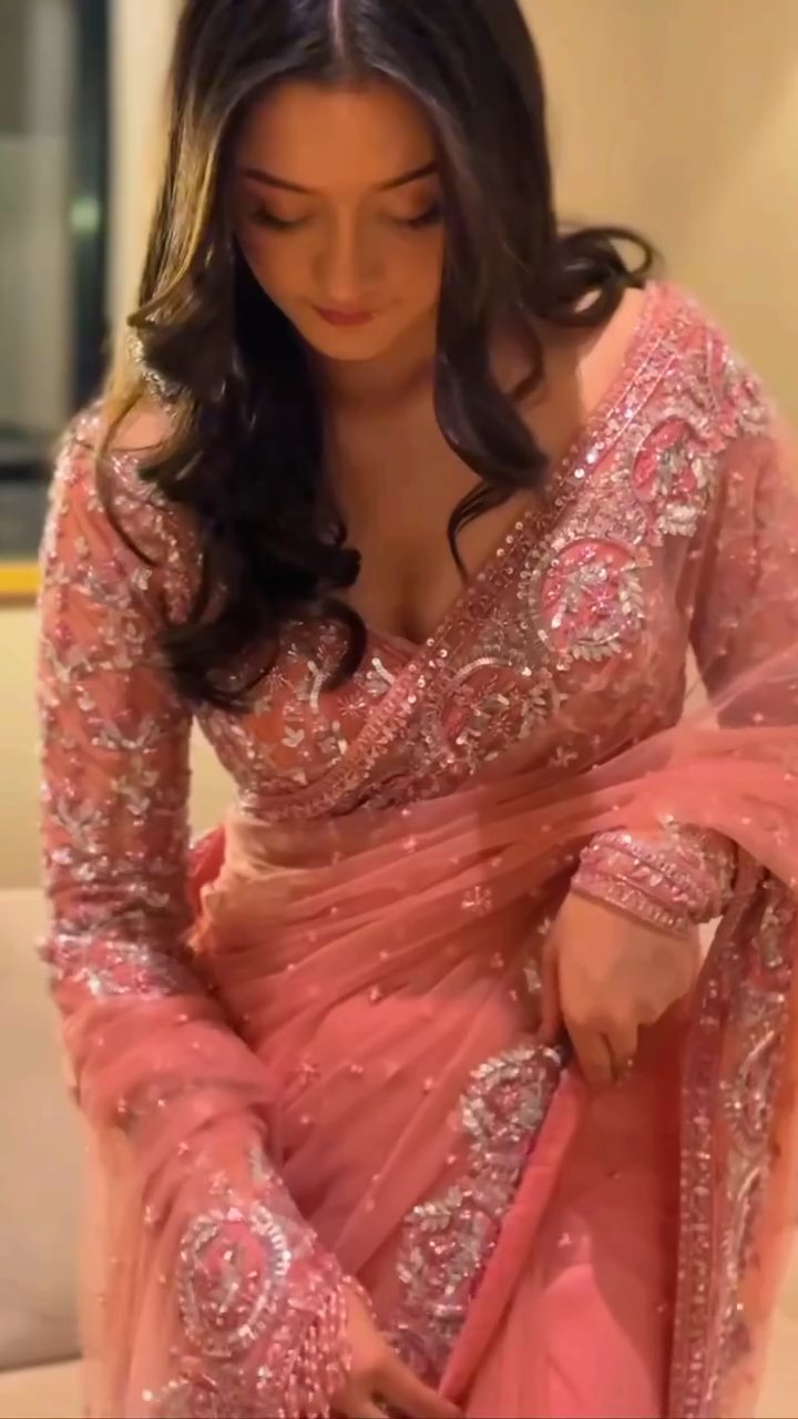 Designer Butterfly Net Saree with Embroidery & Sequin Work – Lightweight Party Wear