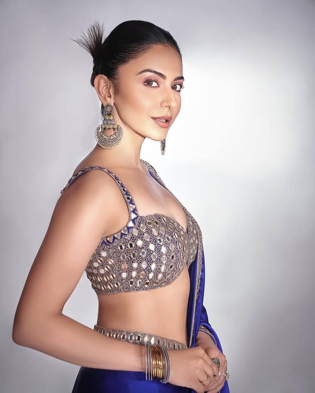 Pure Satin Silk Saree with Mirror & Embroidery Work – Festive & Party Wear