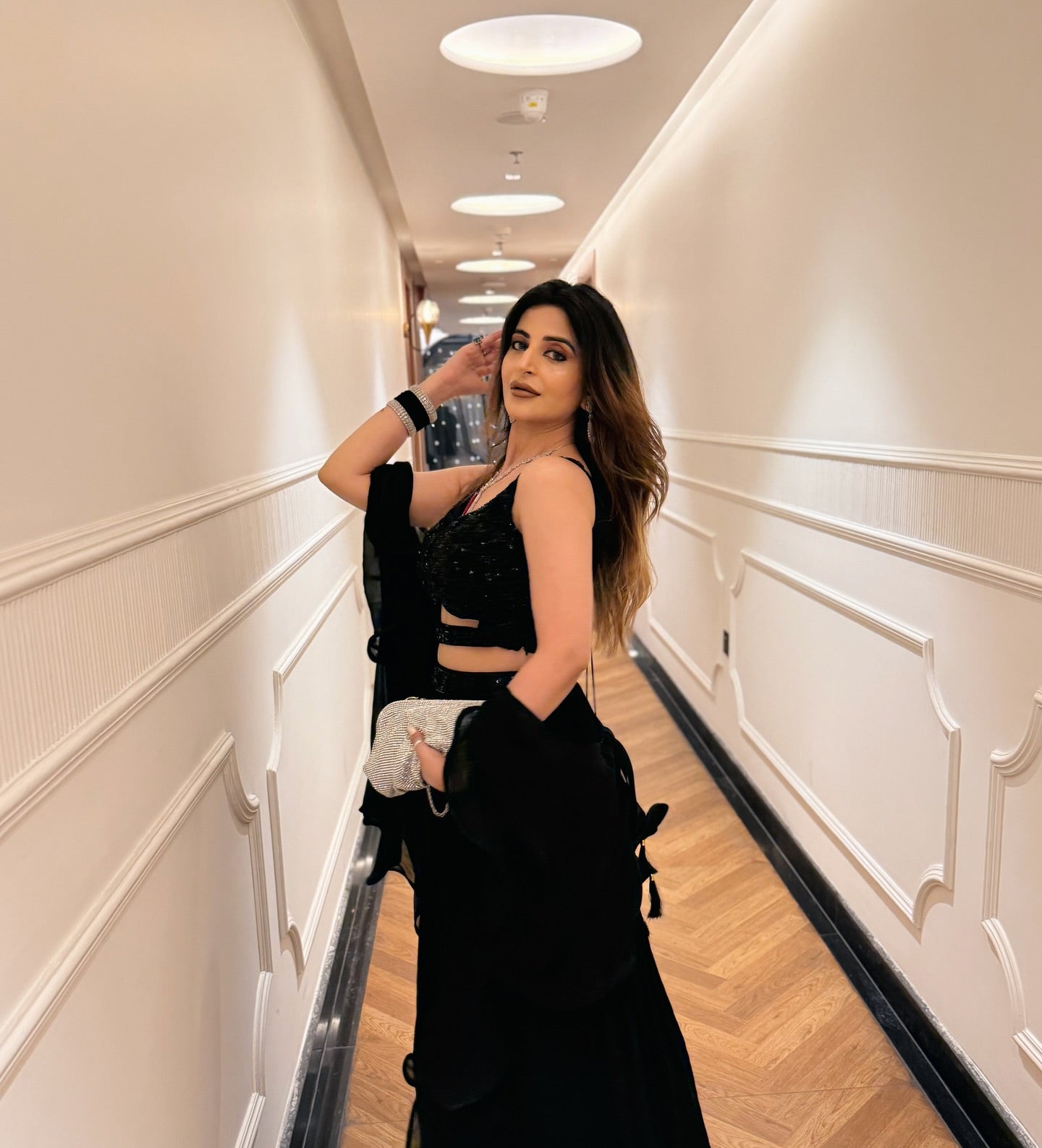 Cocktail Wear Stunning Black Georgette Party Wear Lehenga Whit Sequence Work Blouse Lehenga Choli